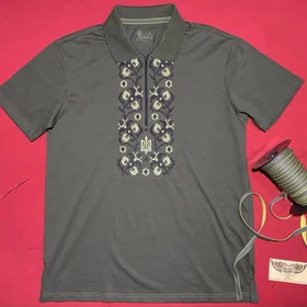 Прикольные футболки: Вишиванка хакі Василеві квіти